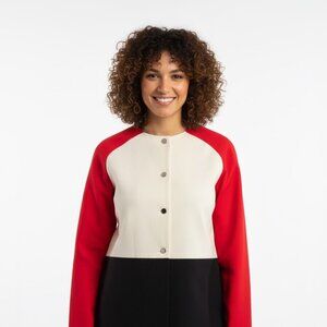 Vintage London Fog Collectables Colorblock Coat – Red Black White Mod Jacket Wom